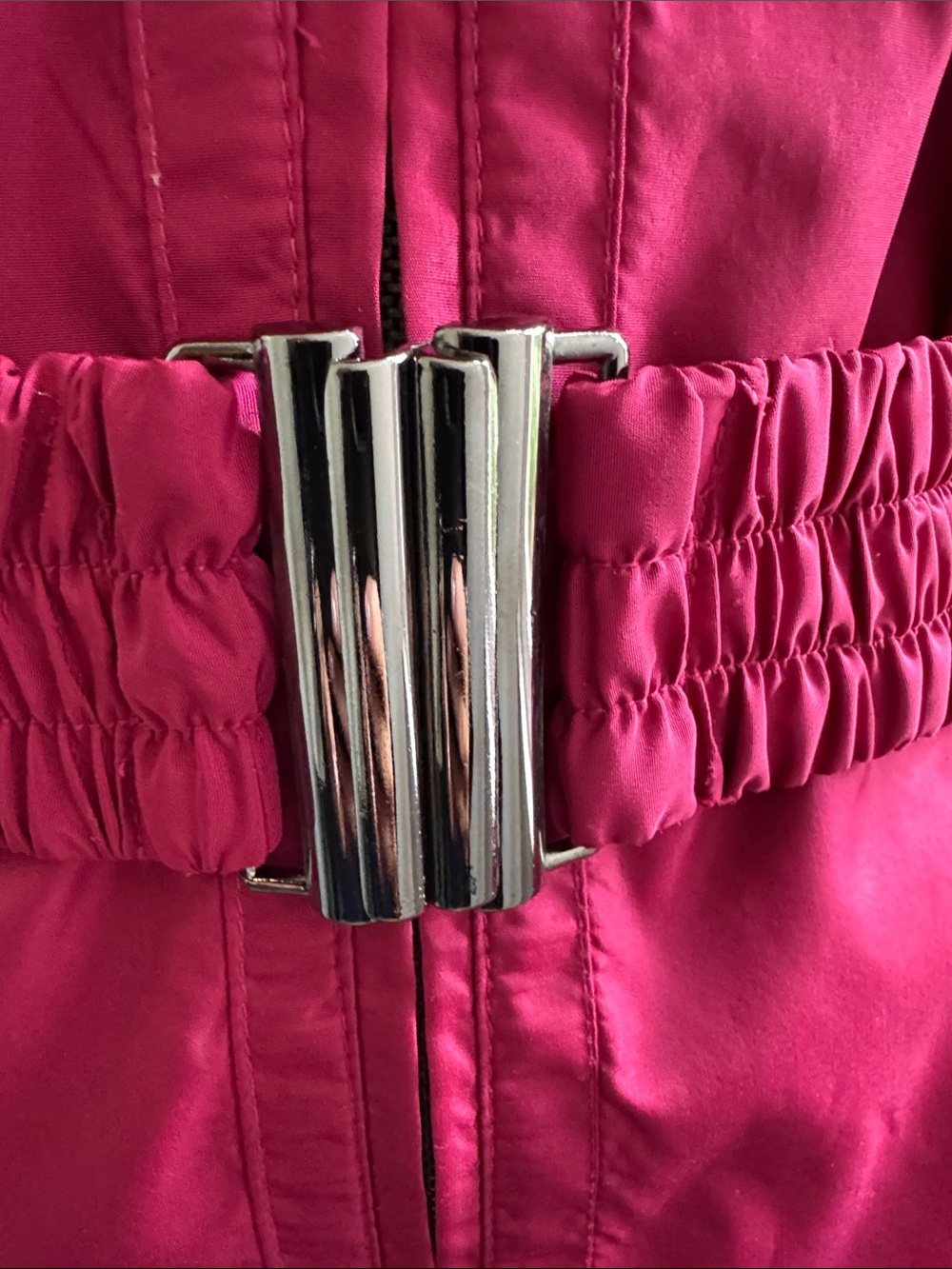 Women's Belted Utility Jacket - Raspberry - Picture 3 of 8